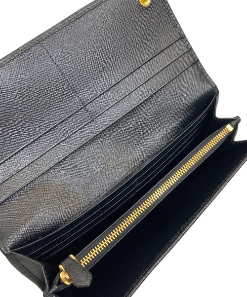 PRADA（プラダ）PRADA (プラダ) サフィアーノレザー 長財布 ブラックの古着・服飾アイテム