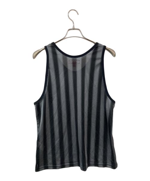 SUPREME（シュプリーム）SUPREME (シュプリーム) Stripe Mesh Tank Top/ストライプメッシュタンクトップ グレー×ブラック サイズ:SIZE Sの古着・服飾アイテム