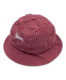 SUPREME（シュプリーム）の古着「Cordura Plaid Bell Hat/コーデュラプレイドベルハット」｜レッド