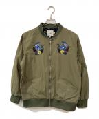 rehacerレアセル）の古着「Souvenir Tiger MA-1 Reacher」｜オリーブ