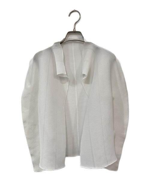 me ISSEY MIYAKE（ミーイッセイ ミヤケ）me ISSEY MIYAKE (ミーイッセイ ミヤケ) 薄手カーディガン ホワイト サイズ:SIZE Freeの古着・服飾アイテム