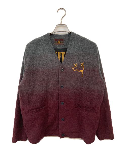 Hysteric Glamour（ヒステリックグラマー）Hysteric Glamour (ヒステリックグラマー) HYS FACE刺繍 カーディガン レッド サイズ:SIZE Lの古着・服飾アイテム