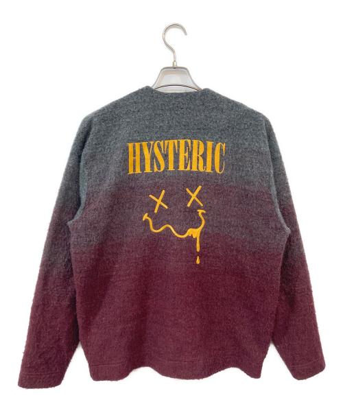 Hysteric Glamour（ヒステリックグラマー）Hysteric Glamour (ヒステリックグラマー) HYS FACE刺繍 カーディガン レッド サイズ:SIZE Lの古着・服飾アイテム
