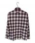 BURBERRY BLACK LABEL (バーバリーブラックレーベル) ダメージ加工チェックシャツ ラベンダー サイズ:SIZE 3：5000円