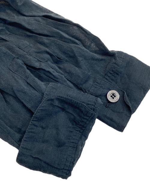 WEEKEND Max Mara（ウィークエンド マックスマーラ）Weekend Max Mara (ウィークエンド マックスマーラ) ロングシアーシャツ ブラック サイズ:Lの古着・服飾アイテム