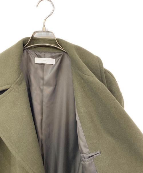 WYM LIDNM（ウィム バイ リドム）WYM LIDNM (ウィム バイ リドム) SMOOTH MELANGE WRAP COAT/スムースメラーンジュラップコート オリーブ サイズ:SIZE L 未使用品の古着・服飾アイテム