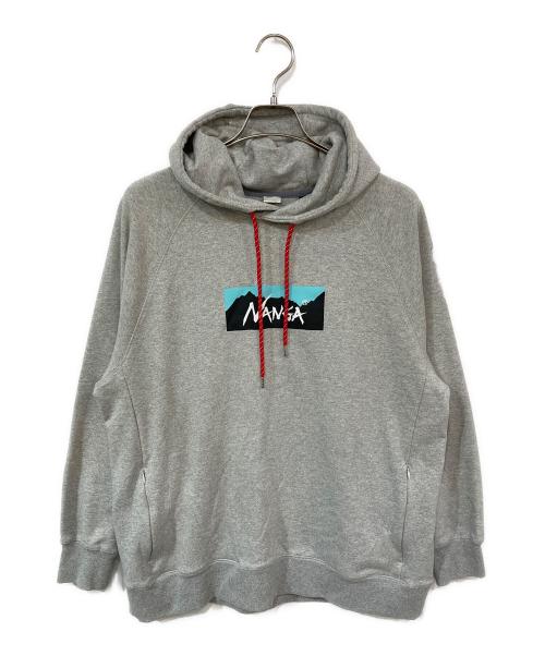 NANGA（ナンガ）NANGA (ナンガ) エコハイブリッドボックスロゴスウェットフーディー グレー サイズ:JPN Lの古着・服飾アイテム