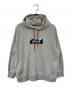 NANGA（ナンガ）の古着「エコハイブリッドボックスロゴスウェットフーディー」｜グレー