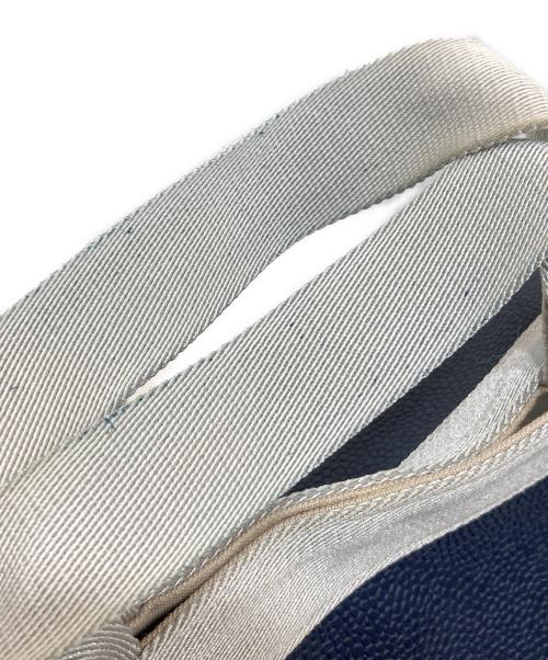 Herve Chapelier（エルベシャプリエ）Herve Chapelier (エルベシャプリエ) リュクス 舟形トートバッグ M ネイビー×シルバーの古着・服飾アイテム