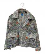 PERIOD FEATURESピリオドフューチャーズ）の古着「DIGITAL PPRINT SHIRT/デジタルプリントシャツ」｜グリーン