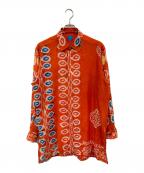 PERIOD FEATURESピリオドフューチャーズ）の古着「総柄シャツ」｜レッド