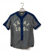 freewheelersフリーホイーラーズ）の古着「SANDLOT BASEBALL SHIRTS/サンドロットベースボールシャツ」｜グレー×ネイビー