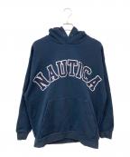 NAUTICAノーティカ）の古着「Arch Logo Sweat Hoodie/アーチロゴスウェットフーディー」｜ネイビー