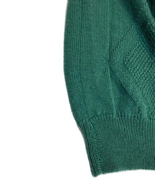 Burberry's（バーバリー）Burberry's (バーバリーズ) 刺繍ニット グリーン サイズ:SIZE Lの古着・服飾アイテム