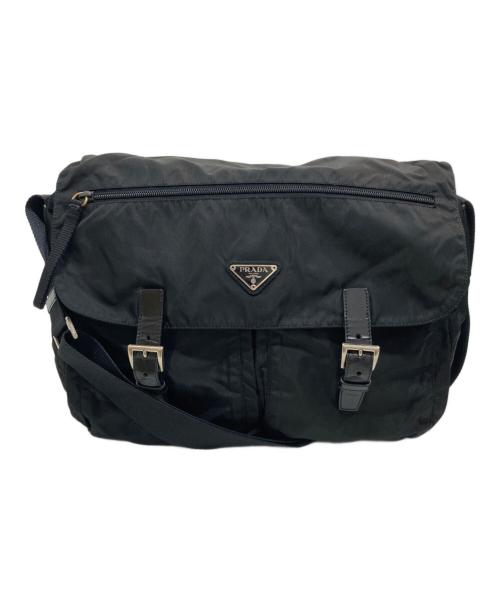 PRADA（プラダ）PRADA (プラダ) VELA ナイロンショルダーバッグ ブラックの古着・服飾アイテム