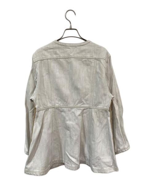 Adam et Rope（アダム エ ロペ）Adam et Rope (アダム エ ロペ) デニムチュニックシェイプシャツ アイボリー サイズ:SIZE Freeの古着・服飾アイテム