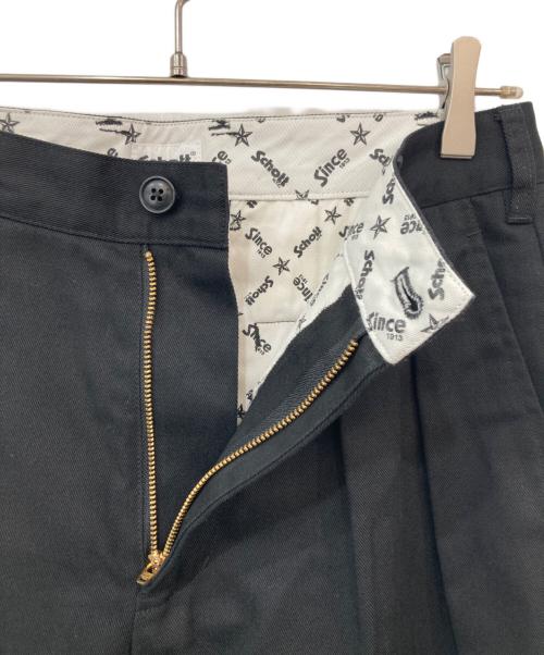 Schott（ショット）shott (ショット) DOUBLE PLEATED WIDE PANTS ブラック サイズ:Mの古着・服飾アイテム