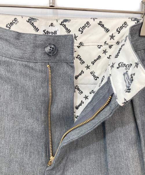 Schott（ショット）shott (ショット) DOUBLE PLEATED WIDE PANTS グレー サイズ:Mの古着・服飾アイテム