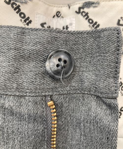 Schott（ショット）shott (ショット) DOUBLE PLEATED WIDE PANTS グレー サイズ:Mの古着・服飾アイテム