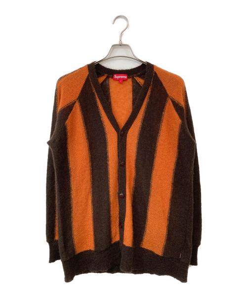 SUPREME（シュプリーム）SUPREME (シュプリーム) Striped Mohair Cardigan ブラウン サイズ:Ｌの古着・服飾アイテム
