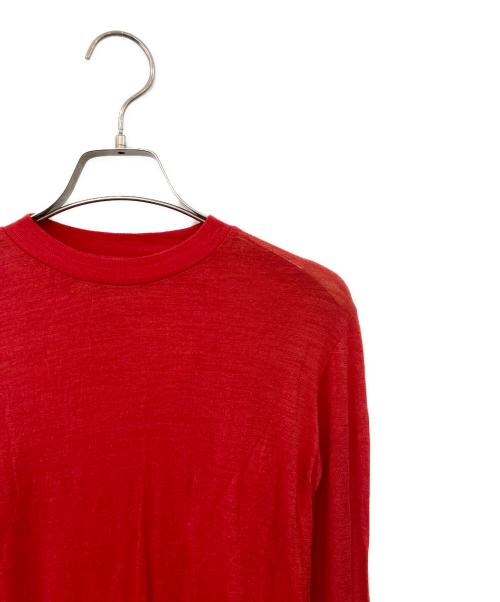AURALEE（オーラリー）AURALEE (オーラリー) SUPER SOFT WOOL SHEER L/S/スーパーソフトウールシアー レッド サイズ:SIZE 0の古着・服飾アイテム