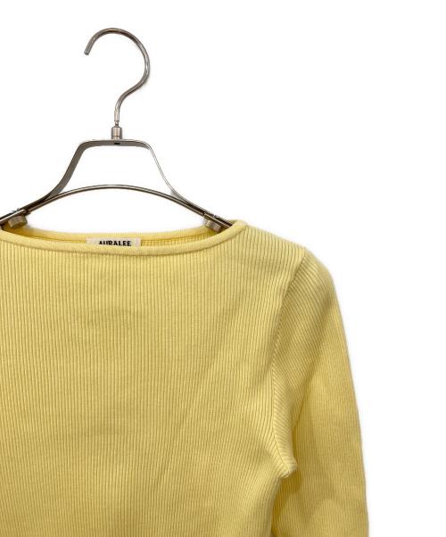 AURALEE（オーラリー）AURALEE (オーラリー) Ron Herman (ロンハーマン) 別注 ギザボートネックリブニット イエロー サイズ:SIZE 1の古着・服飾アイテム