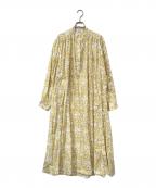 TEN×Ron Herman×SZ Blockprintsテン×ロンハーマン×エスゼットブロックプリント）の古着「別注 カフタンドレス」｜イエロー