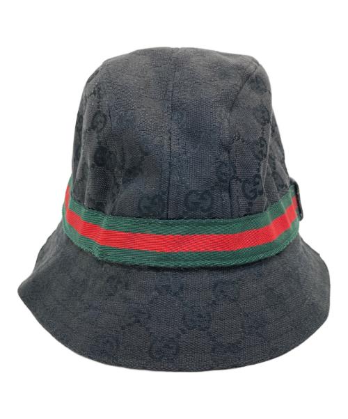 GUCCI（グッチ）GUCCI (グッチ) GGキャンバスバケットハット ブラック サイズ:Lの古着・服飾アイテム
