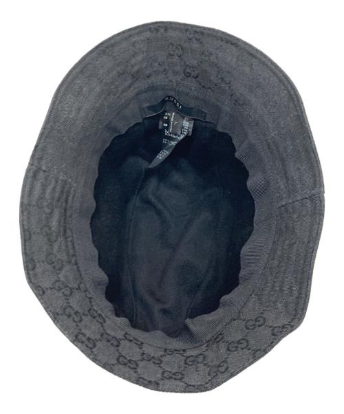 GUCCI（グッチ）GUCCI (グッチ) GGキャンバスバケットハット ブラック サイズ:Lの古着・服飾アイテム