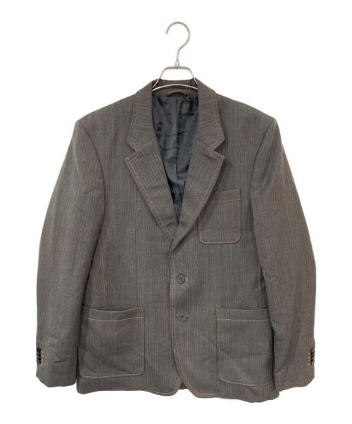 CMMN SWDN（コモンスウェーデン）CMMN SWDN (コモンスウェーデン) ステッチテーラードジャケット ブラウン サイズ:50の古着・服飾アイテム