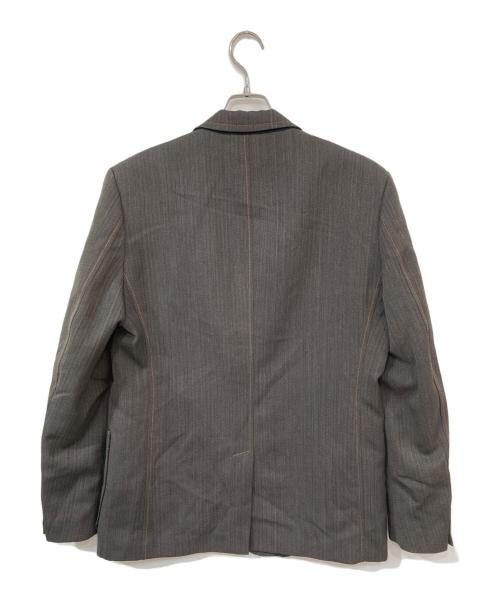 CMMN SWDN（コモンスウェーデン）CMMN SWDN (コモンスウェーデン) ステッチテーラードジャケット ブラウン サイズ:50の古着・服飾アイテム