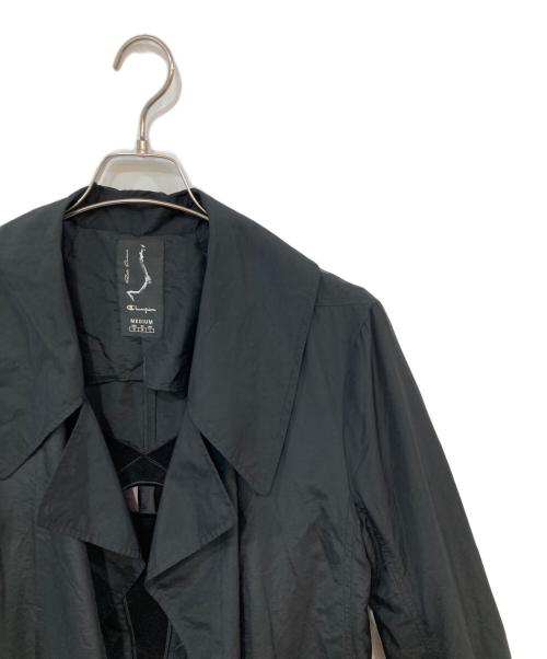 RICK OWENS（リックオウエンス）RICK OWENS (リックオウエンス) Champion (チャンピオン) トレンチコート ブラック サイズ:Mの古着・服飾アイテム