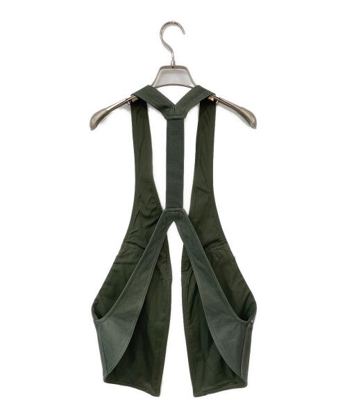 RICK OWENS（リックオウエンス）RICK OWENS (リックオウエンス) BAUHAUS HARNESS VEST グリーン サイズ:48の古着・服飾アイテム