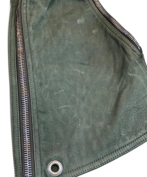 RICK OWENS（リックオウエンス）RICK OWENS (リックオウエンス) BAUHAUS HARNESS VEST グリーン サイズ:48の古着・服飾アイテム