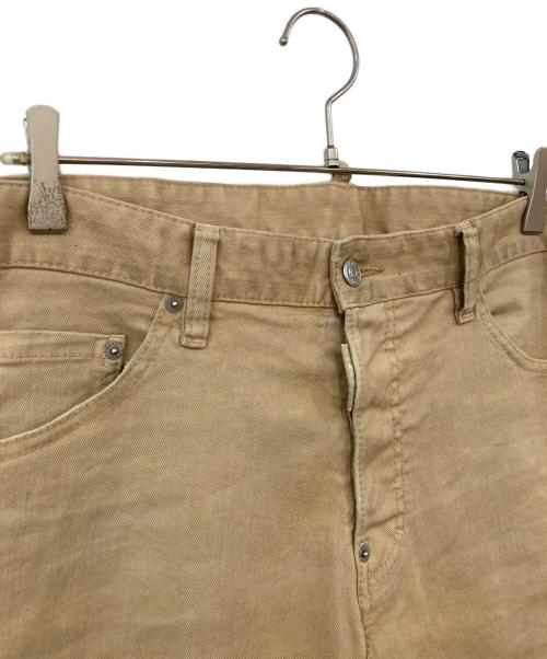 DSQUARED2（ディースクエアード）DSQUARED2 (ディースクエアード) スキニーデニムパンツ ベージュ サイズ:SIZE 50の古着・服飾アイテム