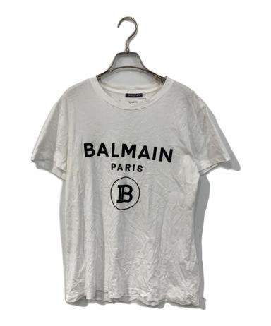 BALMAIN バルマン ロゴプリント ノースリーブTシャツ カットソー 8270 326I ホワイト BALMAIN（バルマン） メンズ Tシャツ XL ホワイト 白 BA12532 半袖