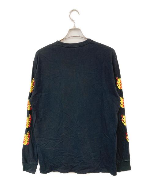 A BATHING APE（ア ベイシング エイプ）A BATHING APE (ア ベイシング エイプ) フレイム ロングスリーブカットソー ブラック サイズ:SIZE XLの古着・服飾アイテム