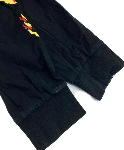 A BATHING APE（ア ベイシング エイプ）A BATHING APE (ア ベイシング エイプ) フレイム ロングスリーブカットソー ブラック サイズ:SIZE XLの古着・服飾アイテム