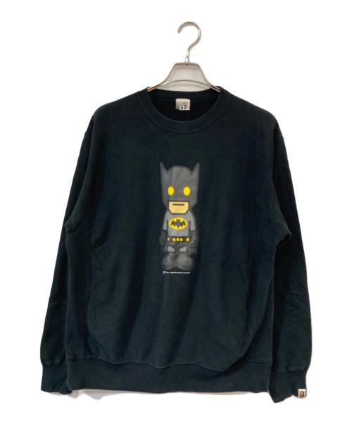 BAPE BY A BATHING APE（ベイプバイアベイシングエイプ）BAPE BY A BATHING APE (ベイプバイアベイシングエイプ) バットマン プリントスウェット ブラック サイズ:SIZE Lの古着・服飾アイテム