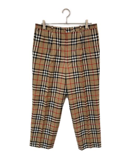 Burberry's（バーバリー）Burberry's (バーバリーズ) ノヴァチェックパンツ ブラウン サイズ:17の古着・服飾アイテム