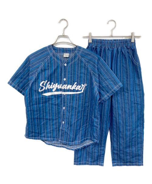 shiyuankai（シー ユエン カイ）shiyuankai (シー ユエン カイ) ベースボールシャツ パンツ ブルー サイズ:SIZE 150の古着・服飾アイテム