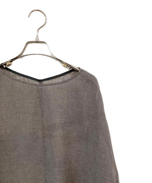 RIVE DROITE（リヴドロワ）RIVE DROITE (リヴドロワ) リネンタッチドロストブラウス グレー サイズ:SIZE Free 未使用品の古着・服飾アイテム