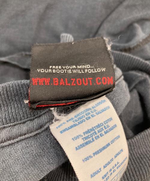 BALZOUT（バルズアウト）BALZOUT (バルズアウト) プリントTシャツ グレー サイズ:SIZE Lの古着・服飾アイテム