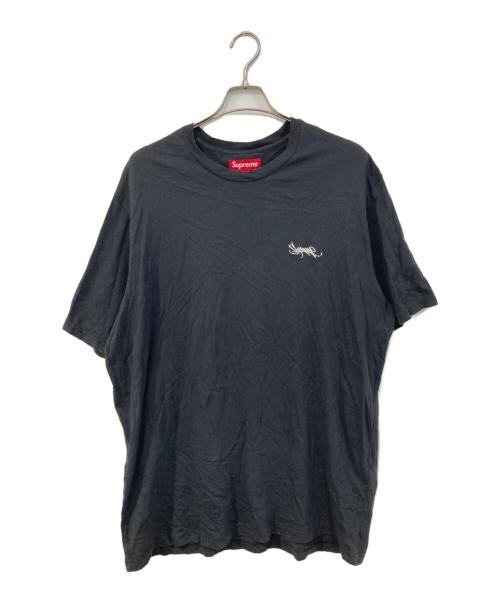 SUPREME（シュプリーム）SUPREME (シュプリーム) WASHED TAG S/S TOP ウォッシュドタグ　エスエス　トップ ブラック サイズ:SIZE Lの古着・服飾アイテム