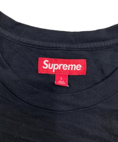 SUPREME（シュプリーム）SUPREME (シュプリーム) WASHED TAG S/S TOP ウォッシュドタグ　エスエス　トップ ブラック サイズ:SIZE Lの古着・服飾アイテム