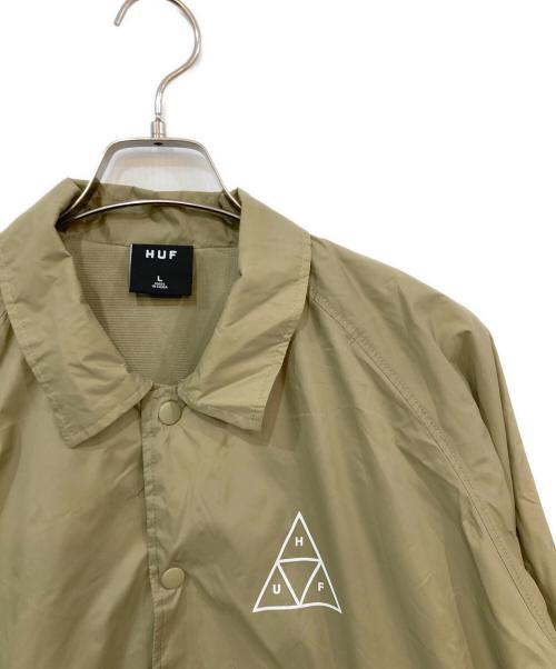 HUF（ハフ）HUF (ハフ) コーチジャケット ベージュ サイズ:SIZE Lの古着・服飾アイテム