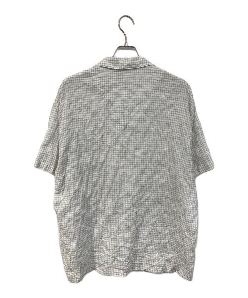 BoTT（ボット）BoTT (ボット) Windowpane S S Shirt/ウィンドウペーン・エスエス・シャツ 半袖チェックシャツ ホワイト サイズ:SIZE XLの古着・服飾アイテム