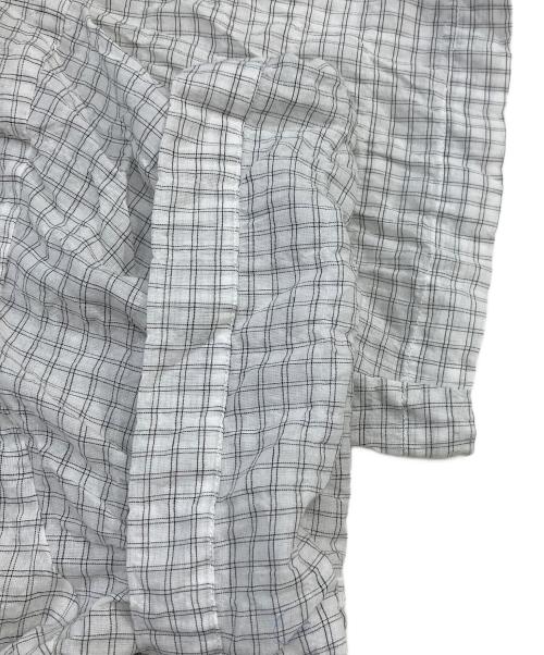 BoTT（ボット）BoTT (ボット) Windowpane S S Shirt/ウィンドウペーン・エスエス・シャツ 半袖チェックシャツ ホワイト サイズ:SIZE XLの古着・服飾アイテム