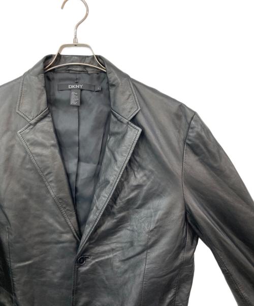 DKNY（ダナキャランニューヨーク）DKNY (ダナキャランニューヨーク) レザージャケット ブラック サイズ:Lの古着・服飾アイテム