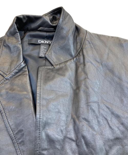 DKNY（ダナキャランニューヨーク）DKNY (ダナキャランニューヨーク) レザージャケット ブラック サイズ:Lの古着・服飾アイテム
